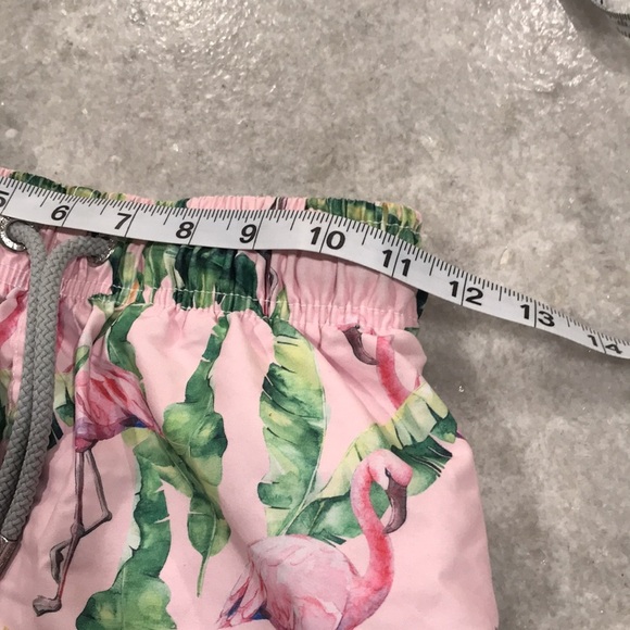 azul Siete Swim Trunks Mens Small Pink Flamingo Beach Coastal - Picture 8 of 12